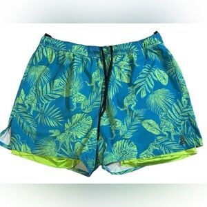 Chubbies Shorts Men Size Large Ultimate Training 4" Inseam Tropical Dinosaur NEW